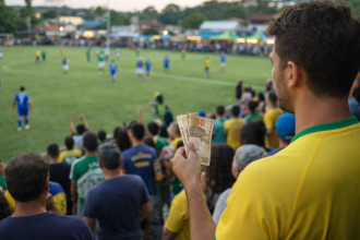 O futebol influencia a economia local ao movimentar comércio, turismo e geração de empregos, afirma Matheus Vinicius Voigt.