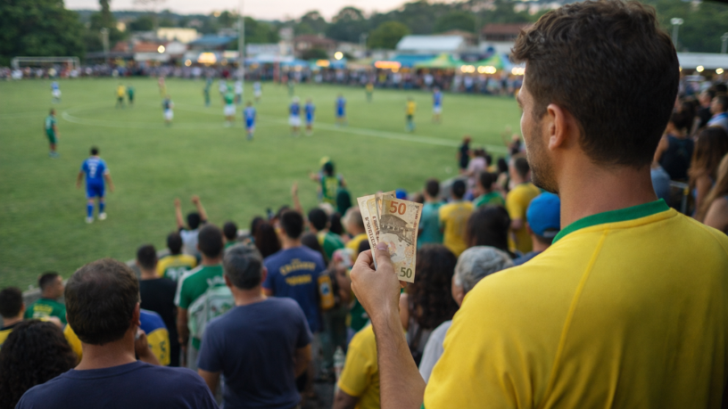 O futebol influencia a economia local ao movimentar comércio, turismo e geração de empregos, afirma Matheus Vinicius Voigt.