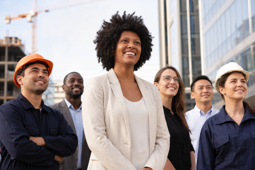 Trabalhadores em ambiente urbano representando o crescimento do emprego formal no Brasil